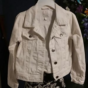 1989 Place girl's white jean jacket
